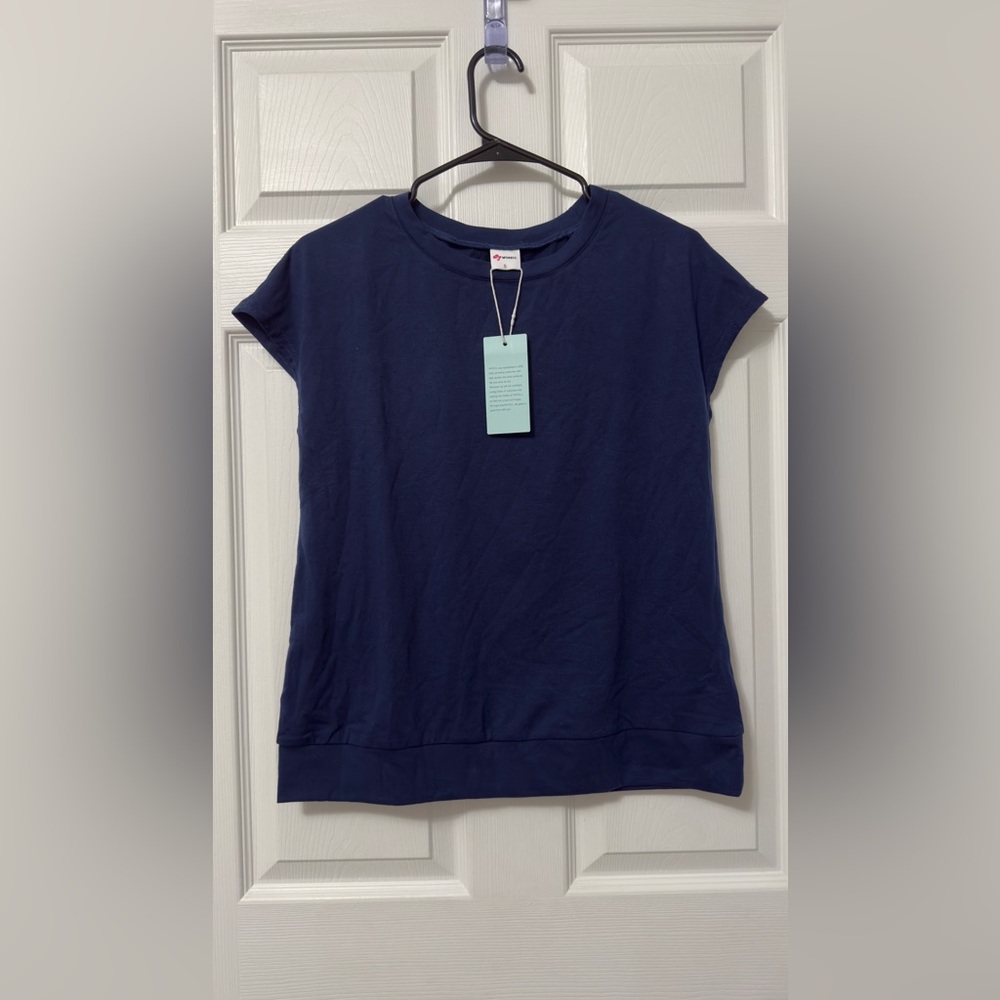 Classic Navy Short Sleeve Top